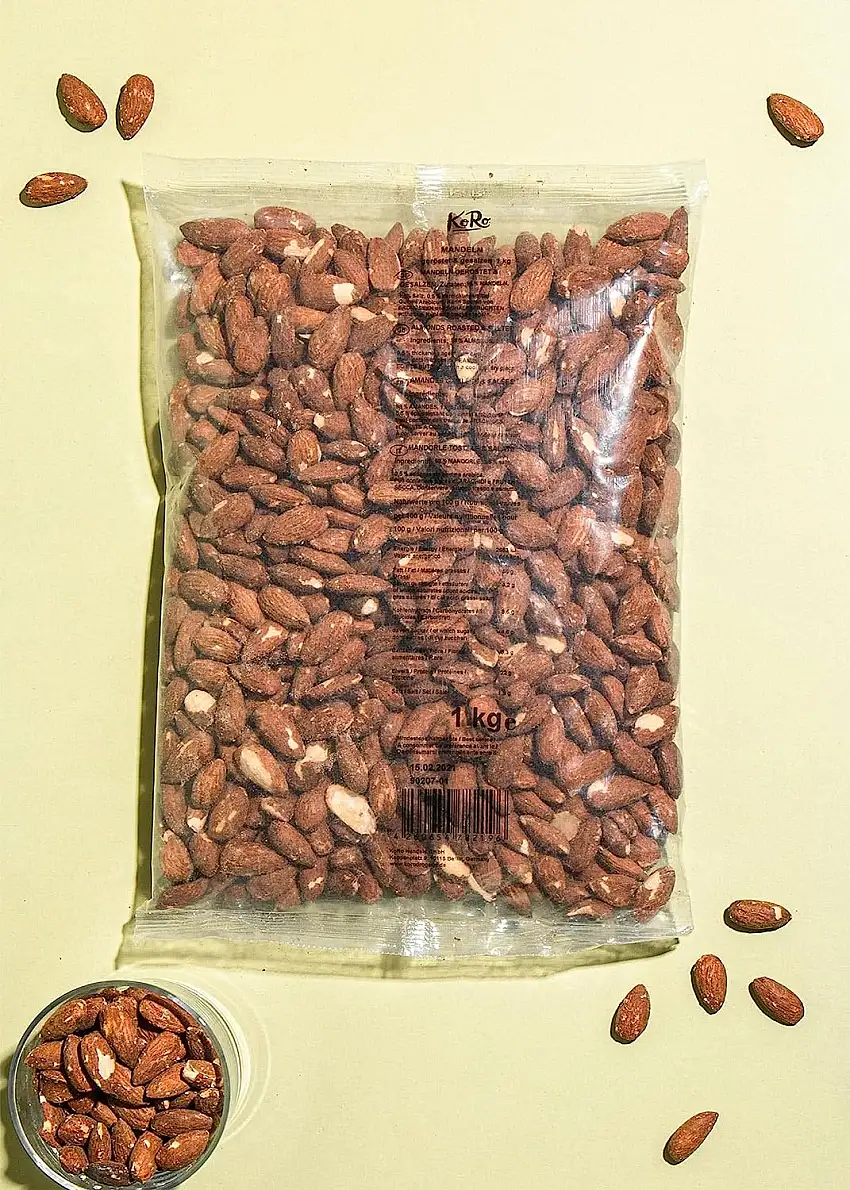 KoRo - Mandeln geröstet & gesalzen - 1 kg - leckere geröstete und gesalzene Mandeln