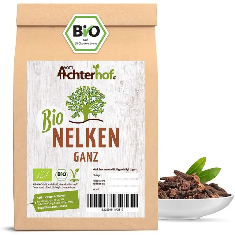 Nelken ganz Bio (250g) Gewürznelken getrocknet handverlesen Gewürz vom-Achterhof