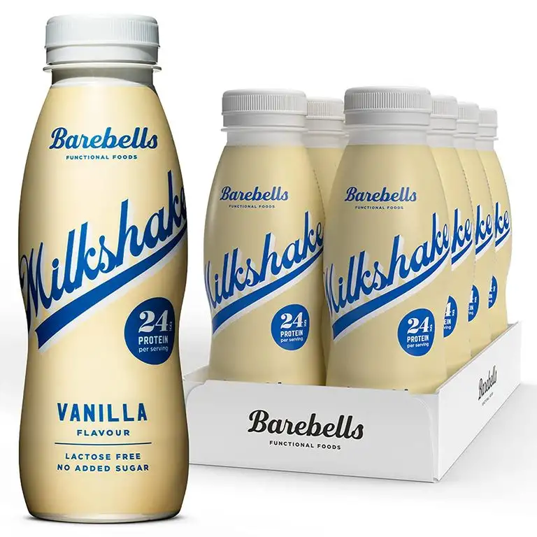 Barebells Protein Milkshake Vanille 8 x 330 ml Mit hohem Proteingehalt Ohne Zuckerzusatz Laktosefrei 24 g Protein Herrlich cremig im Geschmack