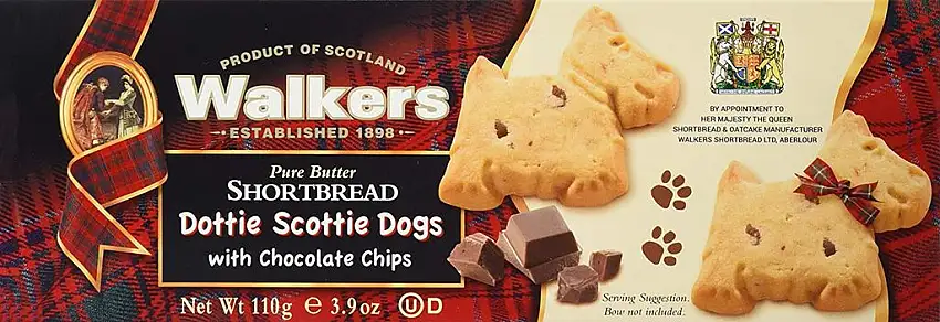 Dottie Scottie Dogs Shortbread with Chocolate Chips 110g