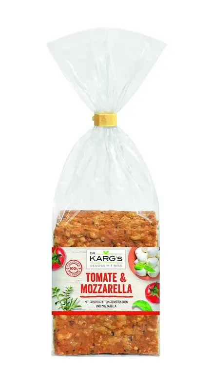 Dr.Karg Knäckebrot Tomate-Mozarella, 10er Pack (10 x 200 g Beutel)