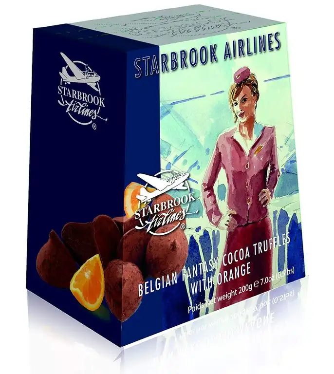 belgische Schokoladentrüffel mit Orange Truffes Fantaisie
