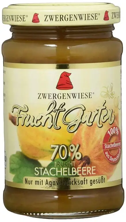 Zwergenwiese FruchtGarten Stachelbeere, 6er Pack (6 x 225 g)