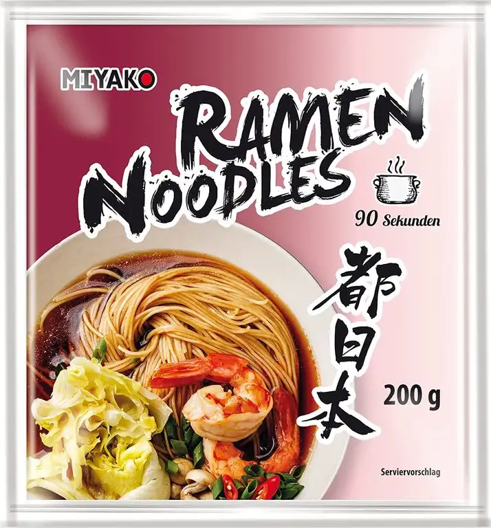 Miyako Ramen Nudeln japanisch, 12er Pack (12 x 200 g)