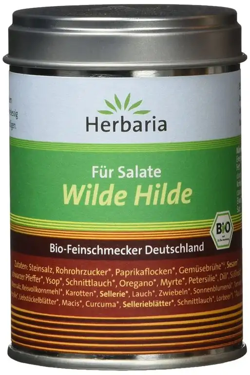 Herbaria "Wilde Hilde" Mischung für Salatdressing, 1er Pack (1 x 100 g Dose) - Bio