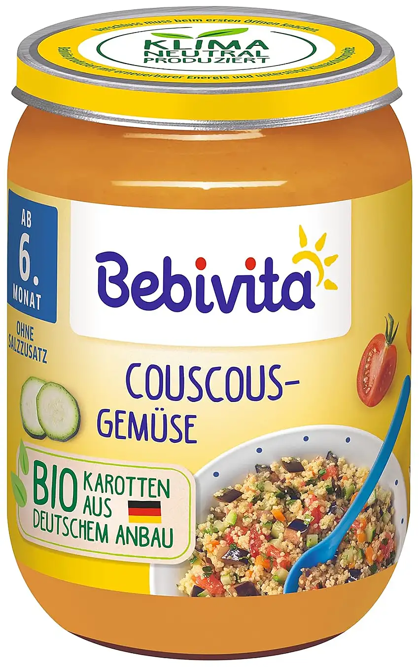 Bebivita Menüs ab dem 6. Monat Couscous-Gemüse (6x190g)