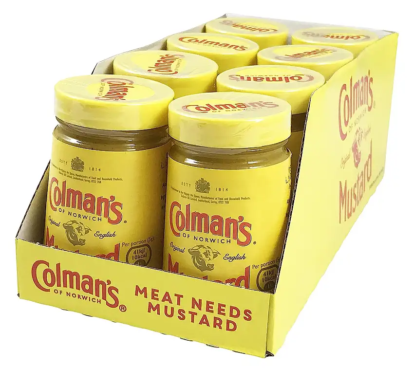 Colmans Original English Mustard Senf 8X 170G Glas
