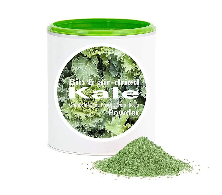 Grünkohlpulver-Rohkostqualität|Bio-Grünkohl aus deutschen Anbau |bio|vegan|Pur|Good Nutritions (150)