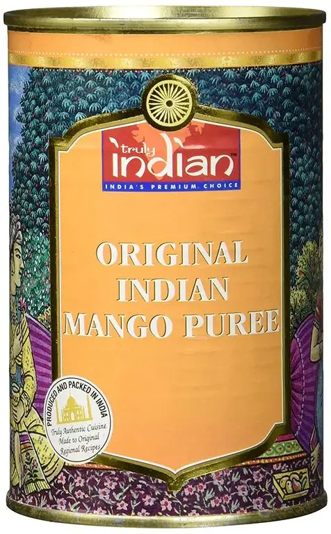 Truly Indian Mango-Püree - Indisches, gezuckertes Obst-Püree für Desserts und Saucen - 3 x 450 g