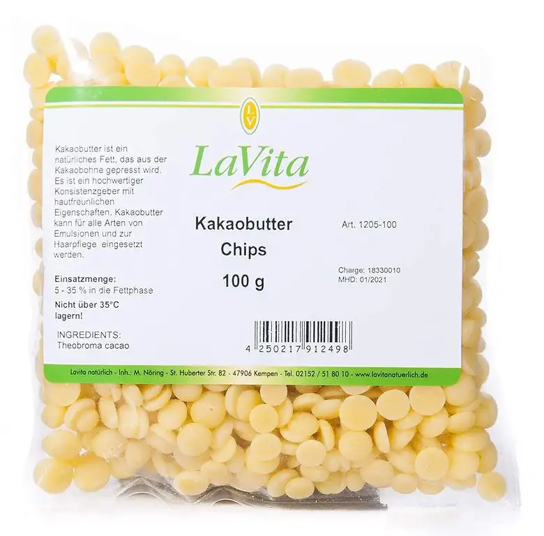 Kakaobutter Chips -Lebensmittelqualität -100g