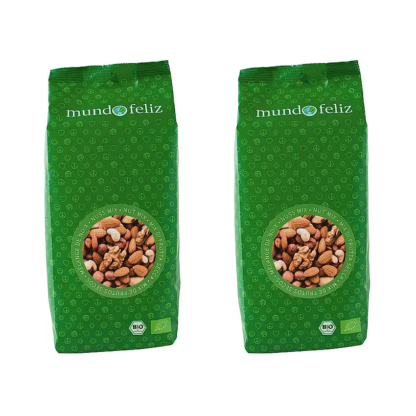 Mundo Feliz Nussmischung aus Bio-Anbau, 2 x 500 g
