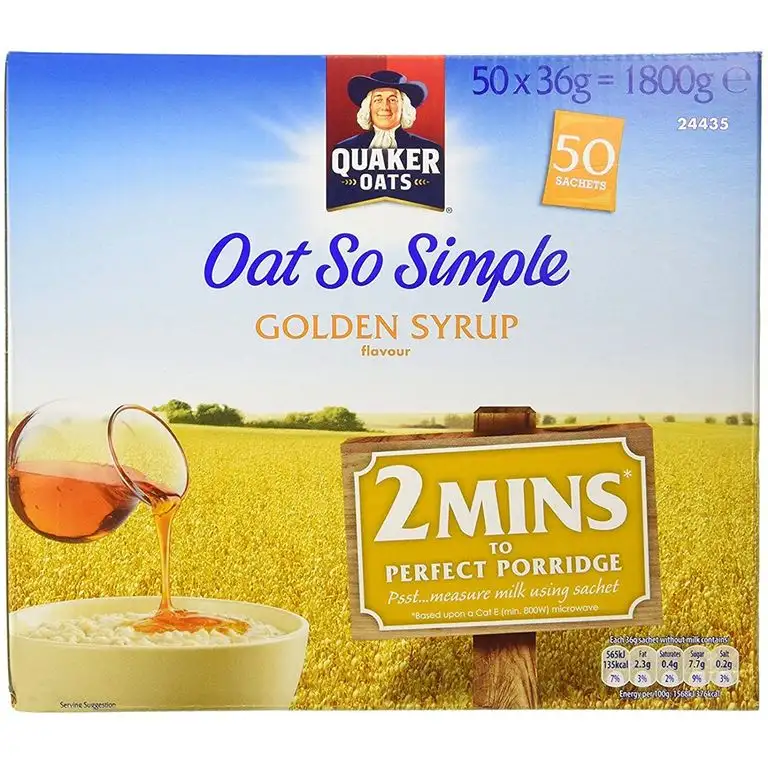 Quaker Oats Oat So Simple goldenen Sirup Flavour - 1 x 50 Beutel
