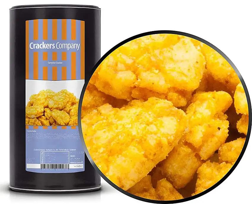 1 x 250g Reiscracker Curry exotische Snackmischung Japanisch Indisch Reiscräcker vegan laktosefrei fettarm