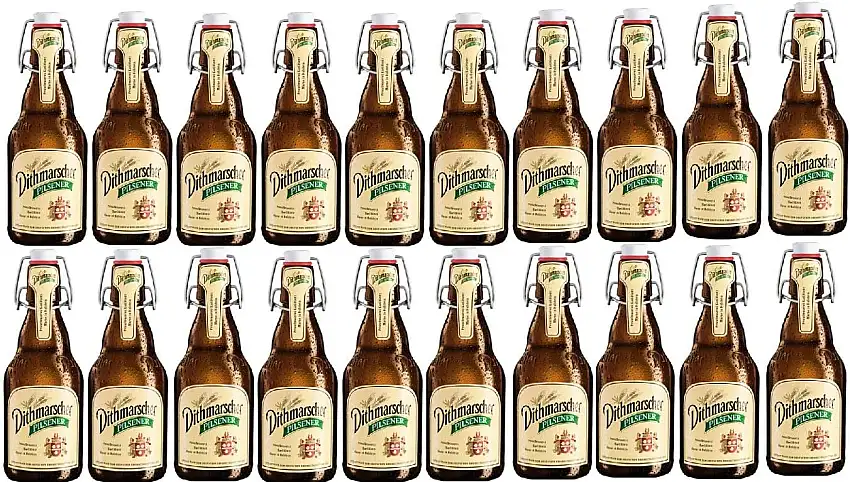 20 Flaschen Dithmarscher Pilsener BV a 0,33L 4,8% ink. MEHRWEG Pfand