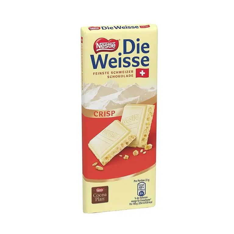 Nestlé Die Weisse Crisp Feinste Schweizer Schokolade, 100g