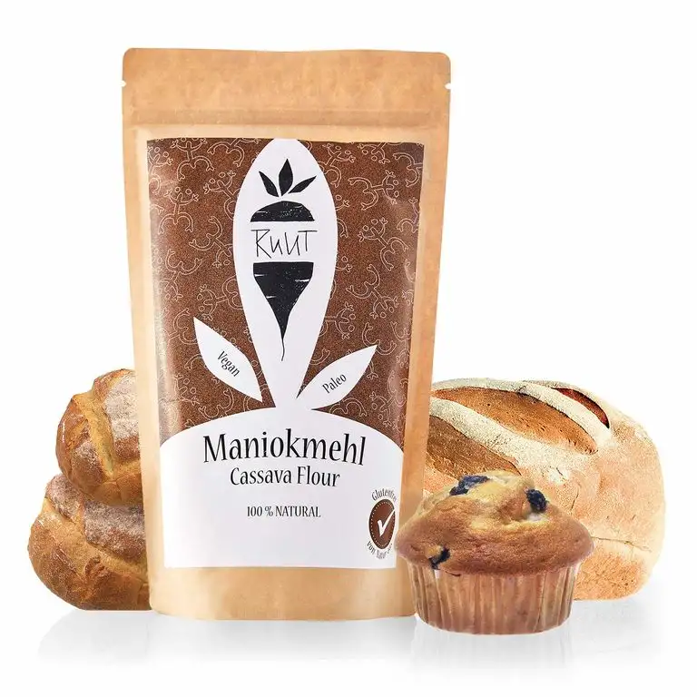 Ruut Maniokmehl / 100% Natürlich / Paleo / Vegan / Glutenfreies Mehl / Nussfrei Backen / Gesundes Brot Backen / Getreidefrei / Autoimmun Ernährung (AIP) / low-FODMAP / Ohne Zusätze / 1000g