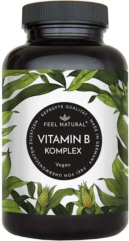 Vitamin B Komplex Kapseln - Mit 500 µg Vitamin B12 pro Tagesdosis - Besonders hochdosiert (10x) - 180 vegane Kapseln im 6 Monatsvorrat. Mit bio-aktiven Vitamin B-Formen - in Deutschland produziert