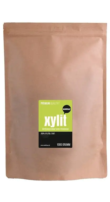 Wohltuer Xylit - Der Echte Birkenzucker aus Finnland 1000g | Das Original - garantiert ohne Maiszusatz | Natürlicher Zucker-Ersatz für gesunde Ernährung