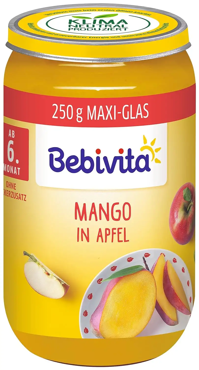 Bebivita Früchte Mango in Apfel, 6er Pack (6 x 250 g), Mittel