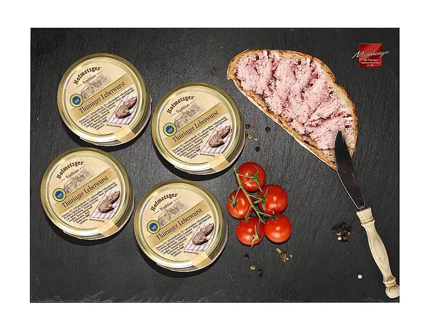 Wurst im Glas I Leberwurst aus Thüringen I 4x 250g