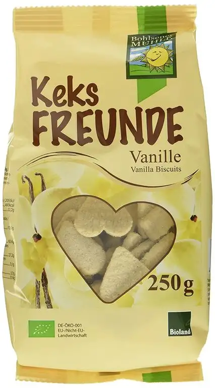 Bohlsener Mühle KeksFREUNDE Vanille, 6er Pack (6 x 250 g) - Bio