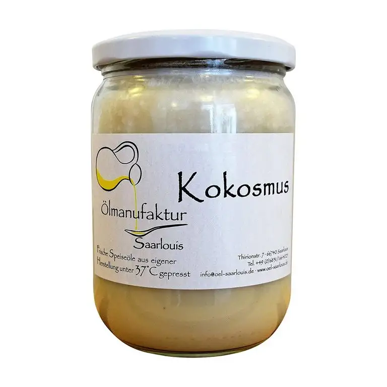 Bio Kokosmus in Rohkostqualität hergestellt bei 31°C - Inhalt 500g