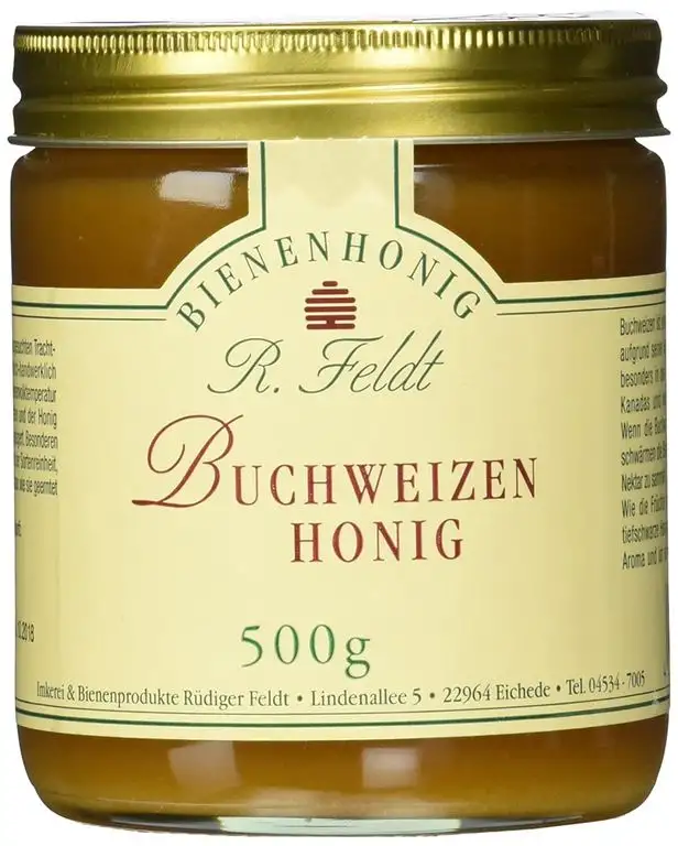 Buchweizen Honig, dunkel, sehr kräftig, karamellig, 500g