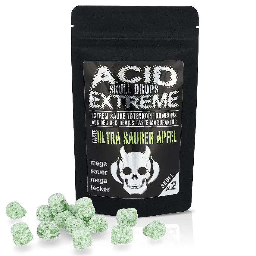 ULTRA SAURERE APFELBONBONS - ACID SKULL EXTREME