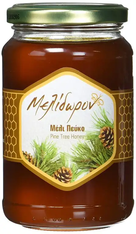 Melidoron Roher Griechischer Kiefernhonig 450 g, 2er Pack