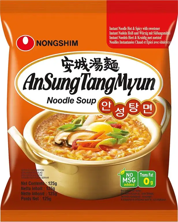 Nong Shim Instantnudeln Ansong Tangmyon – Koreanische Ramen Suppe - schnelle Zubereitung – 20er Vorteilspack à 125g
