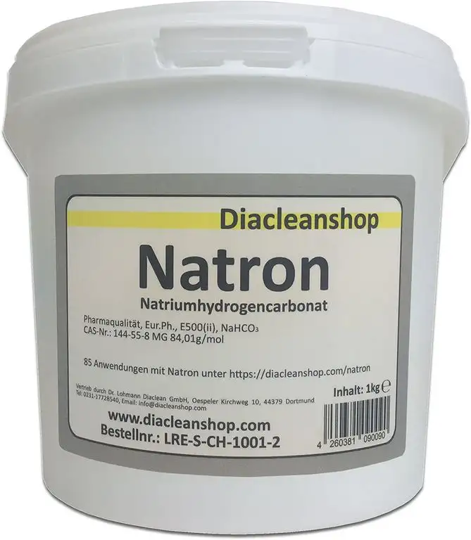 Natron 1 kg in pharmazeutischer Qualität – Natriumhydrogencarbonat (E500ii) - Backsoda - Bakingsoda - Basenbad - Hausmittel zum Backen, Reinigen, Baden, Gerüche Neutralisieren & DIY-Kosmetik
