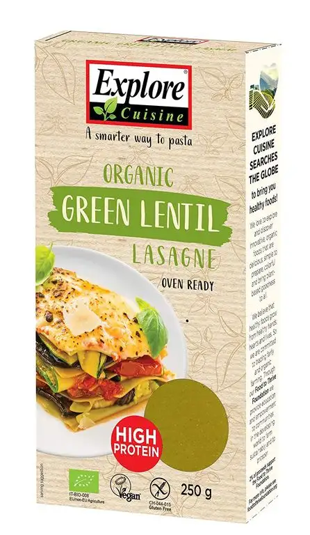 Explore Cuisine - Lasagne aus grünen Linsen, BIO, vegan, glutenfrei, 250g