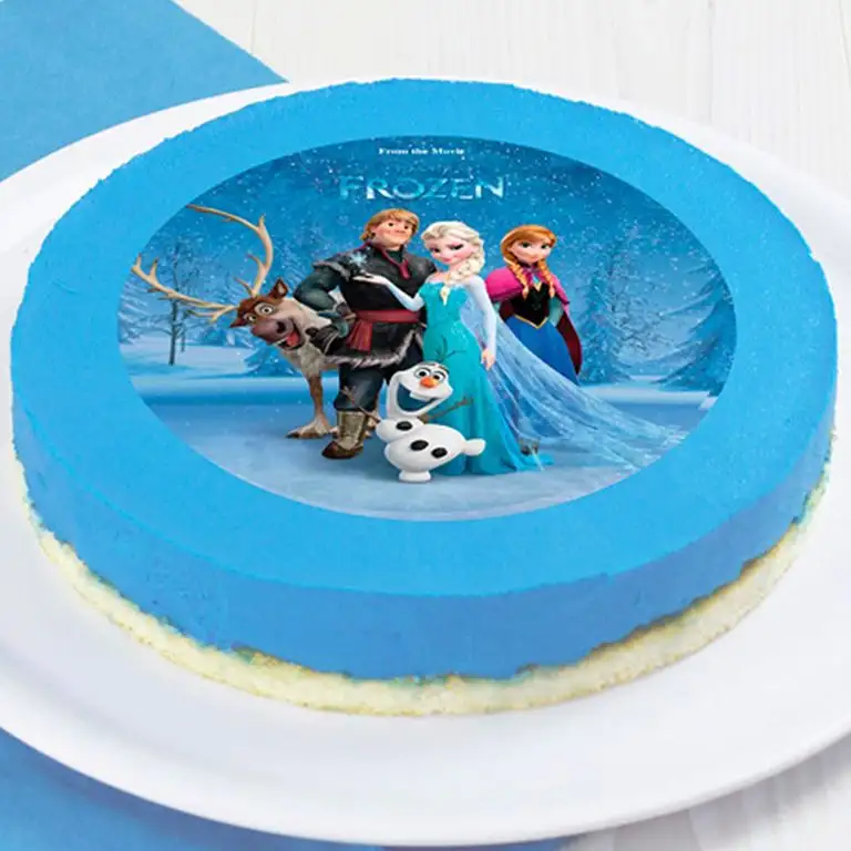 DECOCINO Zucker-Tortenaufleger DISNEY’S Frozen - Die Eiskönigin, Anna & Elsa – Kuchendeko – Frozen-Tortendeko, Kindergeburtstag & Geburtstagsdeko