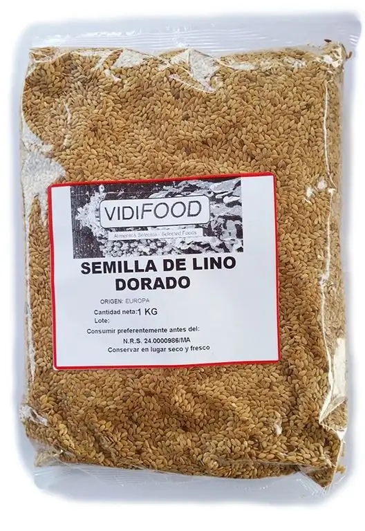 Goldene Leinsamen - 1kg - reichhaltige Quelle an Omega-3-Fettsäuren, Ballaststoffen und Nährstoffen -100% natürliche Vollkorn-Leinsamen