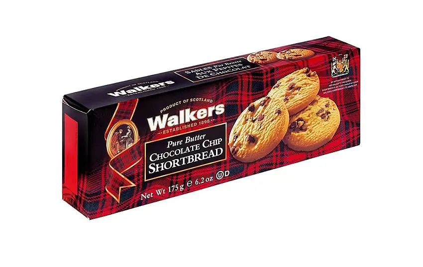 Walkers Shortbread Chocolate Chip Shortbread – 175 g – Schottisches Buttergebäck mit Schokostückchen