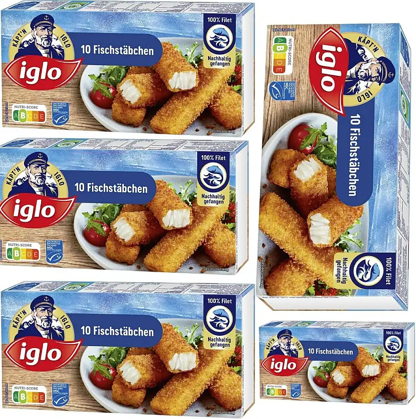 Iglo Fischstäbchen 300 Gramm x 5 STÜCK [Frischegarantie]
