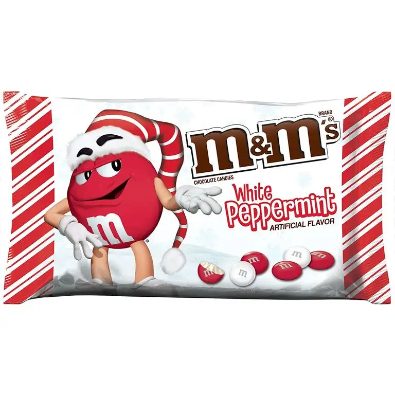 M&Ms White Peppermint**226.8g**weisse Schokolade Pfefferminz USA