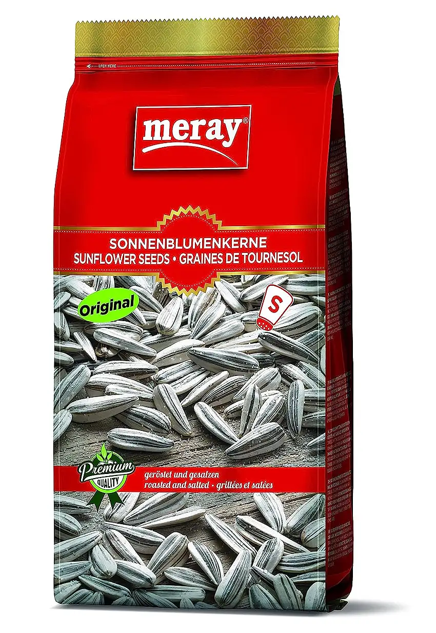 SONNENBLUMENKERNE geröstet & gesalzen mit Schale von Meray, 5x250g