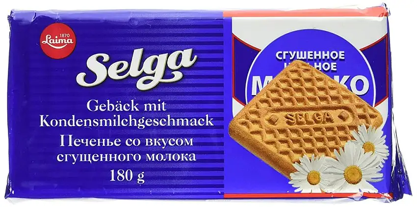 Laima "Selga" Kekse mit Kondensmilch, 12er Pack (12 x 180 g)