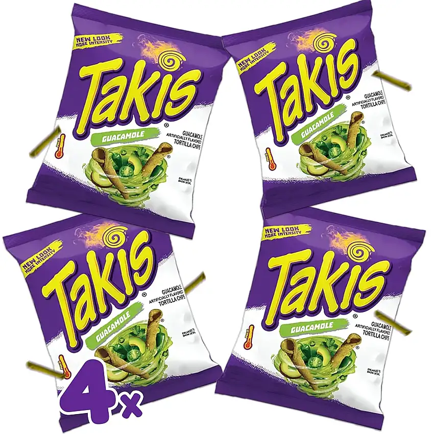 Takis Guacamole 92,3g je Packung - Günstig als XXL SPAR BUNDLE (4x Tüten)