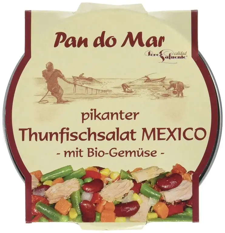 Pan do Mar Pikanter Thunfischsalat Mexico mit Bio-Gemüse, 6er Pack (6 x 250 g)