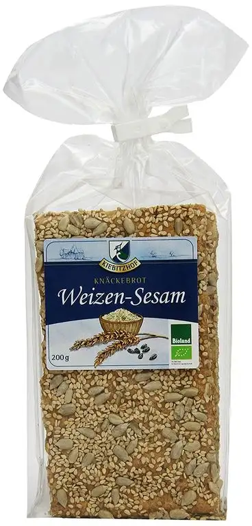 KIEBITZHOF Weizen-Knäckebrot-Sesam/Sbk, 6er Pack (6 x 200 g)