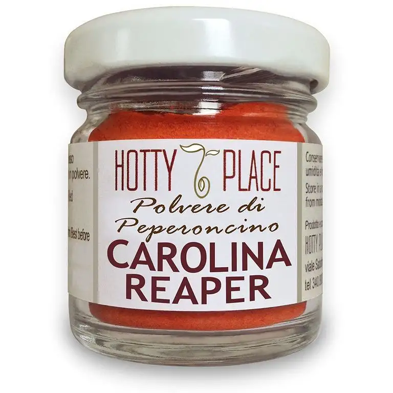 CAROLINA REAPER Chili PULVER 1° Guinness-Rekord EXTREM SCHARF im 10g glas