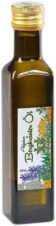 Bergkräuter Öl aus dem Allgäu - 250ml Olivenöl mit frischen Bergkräutern | Feinkost Kräuteröl