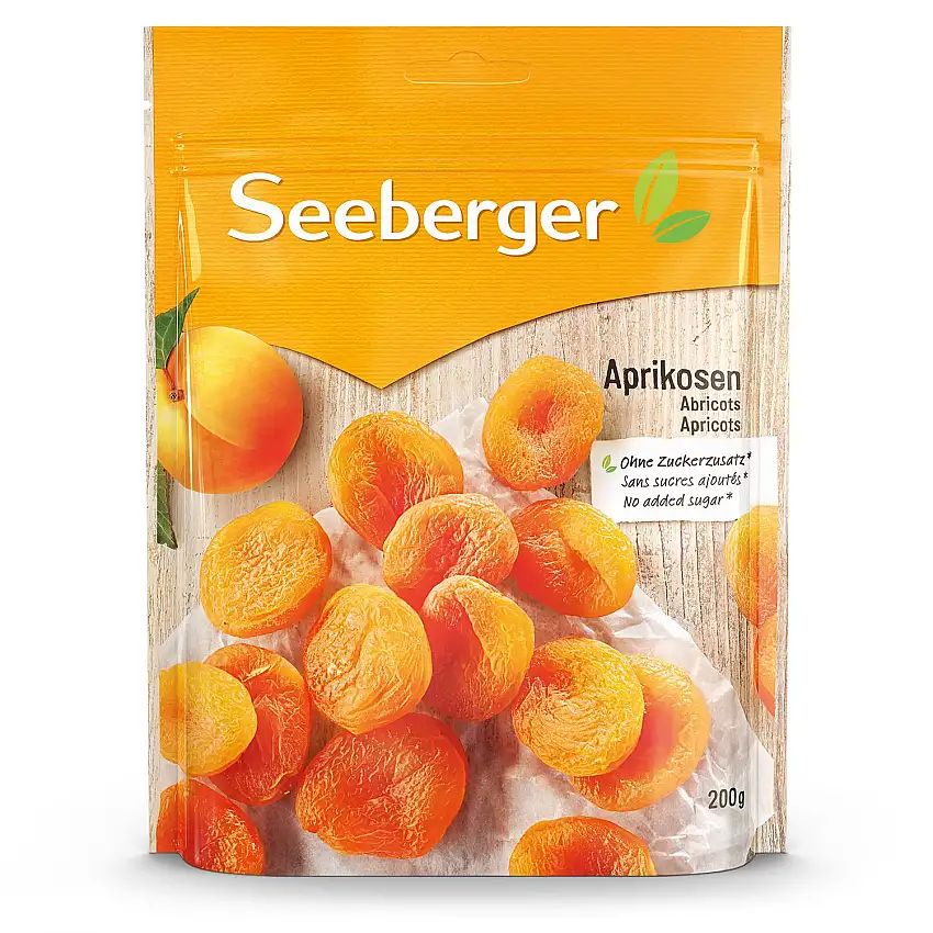 Seeberger Aprikosen 13er Pack: Extra große, sonnengereifte & leuchtend orange Marillen - süß-fruchtiges Aroma - ohne Zucker - getrocknet - entsteint, vegan (13 x 200 g)
