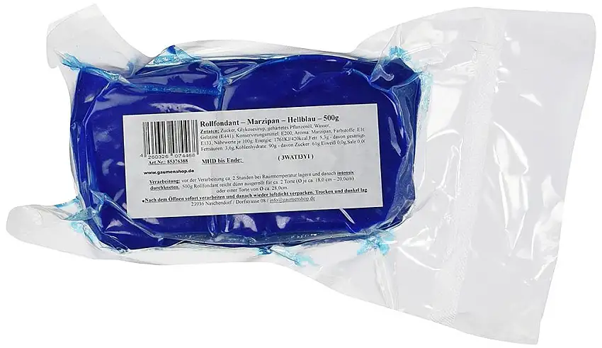 Rollfondant Marzipan Hellblau 500g