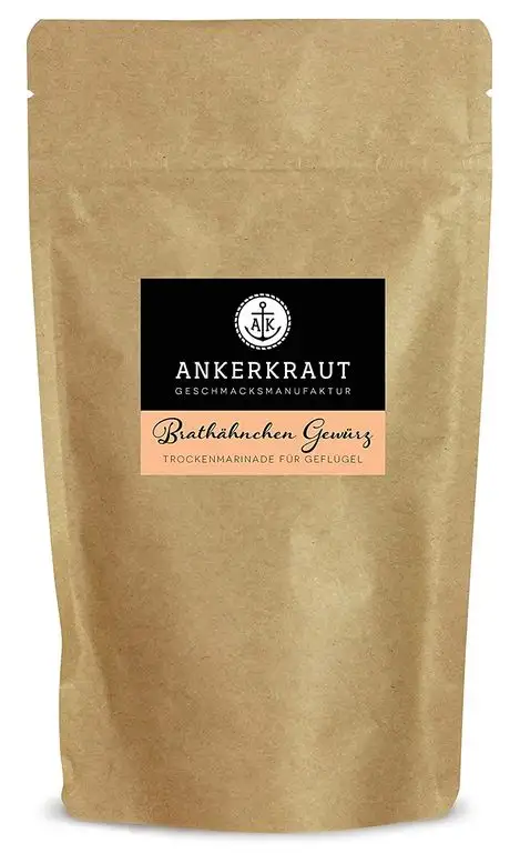 Ankerkraut Brathähnchen Gewürz, Brathähnchenmarinade für knuspriges Hähnchen, 250g im aromadichten Beutel