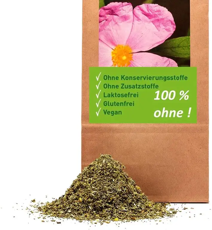 Moringa Familienbetrieb 500 g Premium Cistus Zistrosenkraut in Labor geprüfter Qualität nachhaltiger Anbau