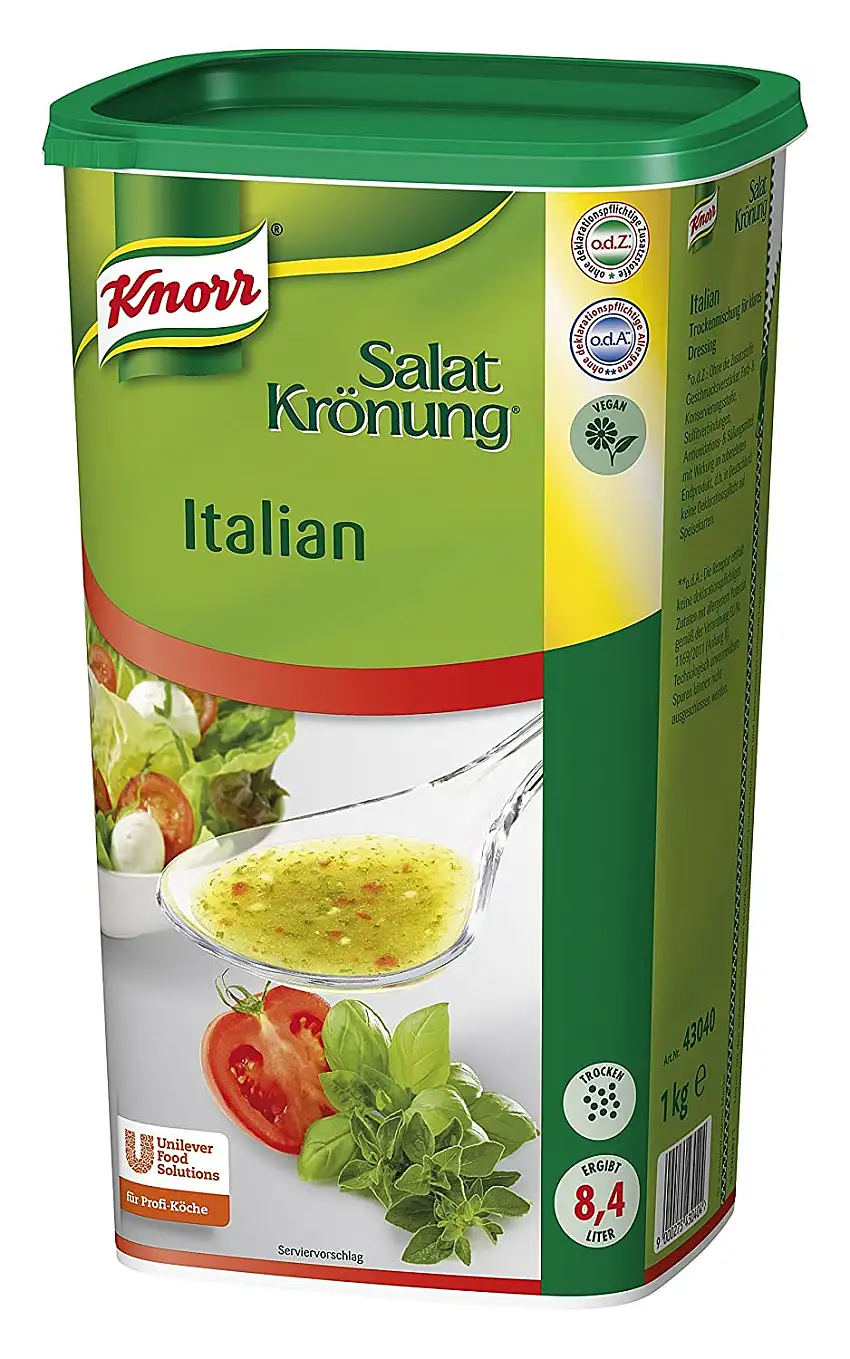 Knorr Salatkrönung Italienische Art (Salatdressing einfach zuzubereiten, flexibel einsetzbare Salatsoße) 1er Pack (1 x 1 kg)