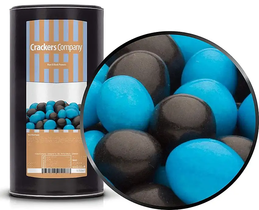 1 x 950g Erdnüsse in Vollmilchschokolade BLAU & SCHWARZ vegetarisch